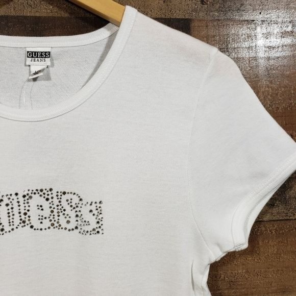 Guess NWT jeweled logo short sleeve shirt girl's size L/XL - Picture 5 of 8